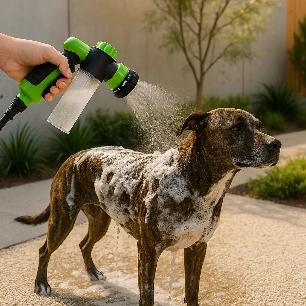 Hundedusche mit Zeepdispenser und 8 Wasserständen – Pup Jet