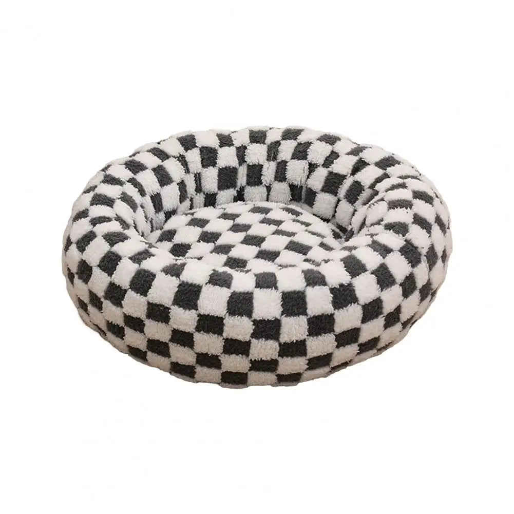 Luxury Anxiety Calming Donut Dog Bed with Anti-Slip Back for Dogs & Cats