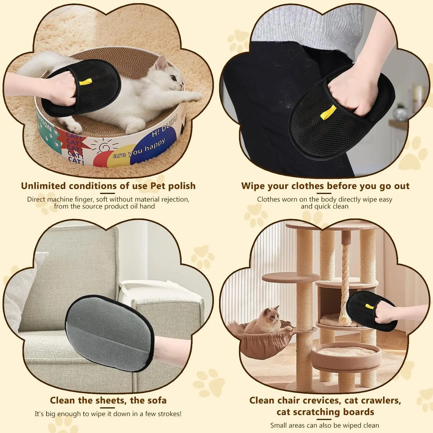 DogCatFri™ CleaningGloves 1+1 GRATIS: Elektrostatischer Tierhaarentferner Handschuhe