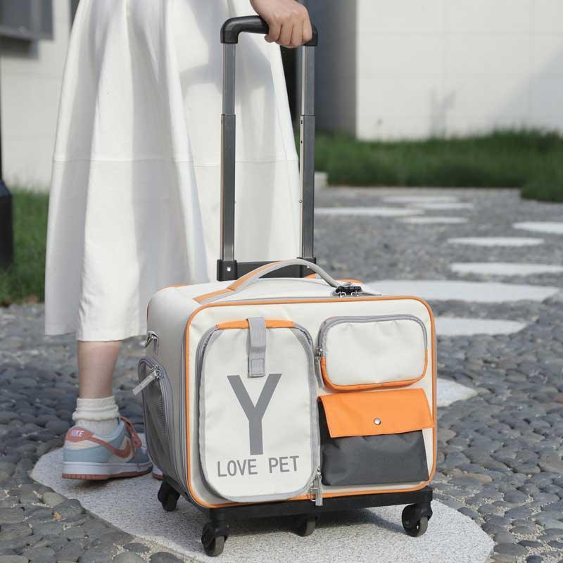 Katzen-Rollrucksack mit Rädern, Trolley-Tasche