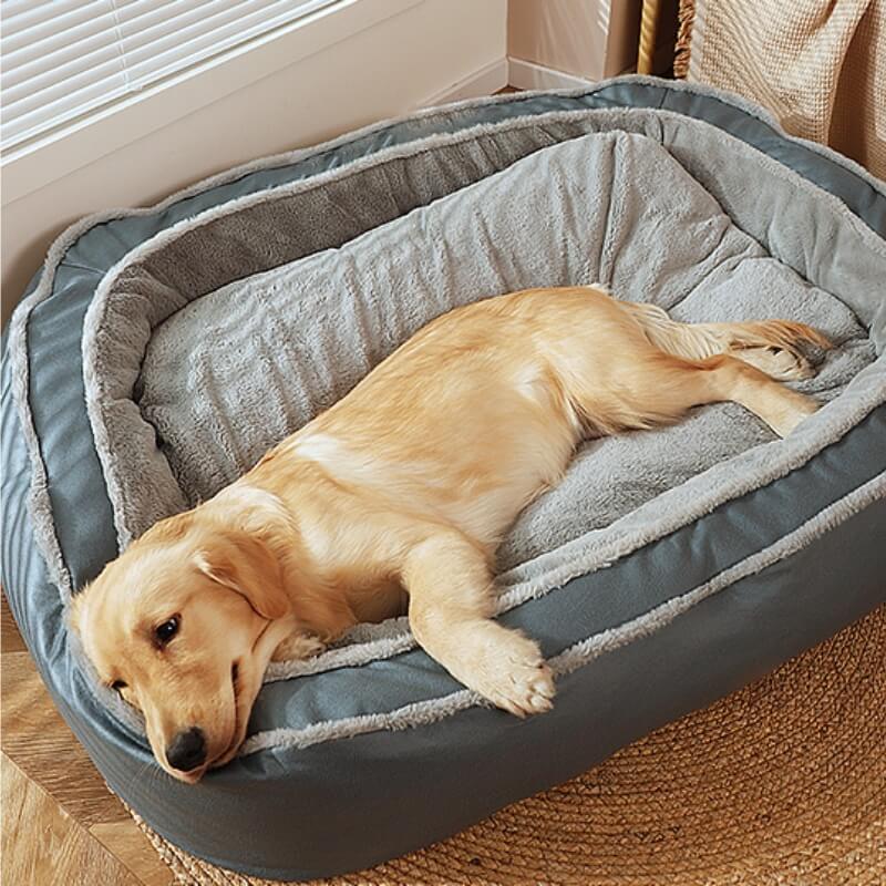 Großes warmes Tiefschlafbett für Hunde