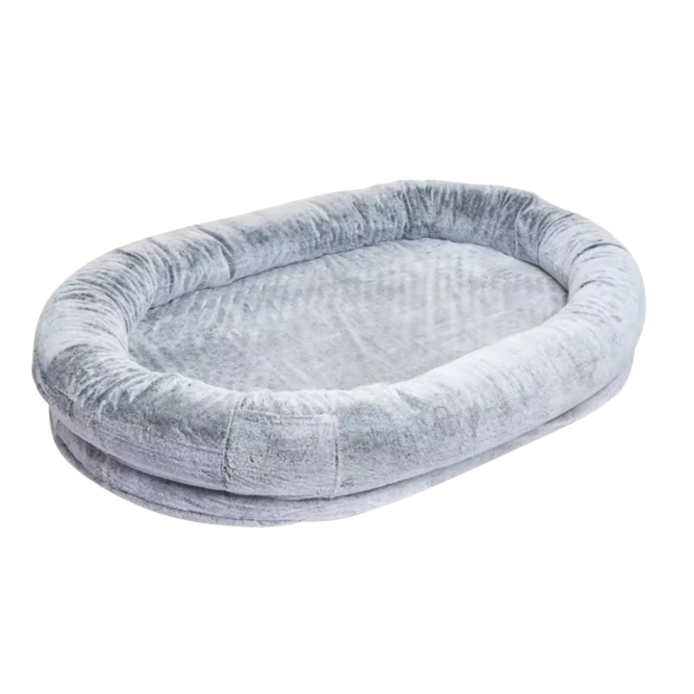 Hondenbed voor Mensen – Übergroßes Plüsch-Loungebett mit Memory Foam-Unterlage