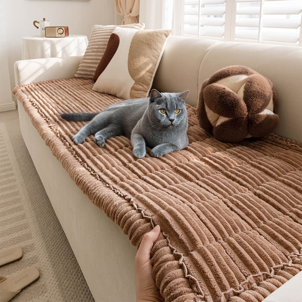 Lazy Soft Flanell Atmungsaktive Haustiermatte Rutschfeste Couchabdeckung