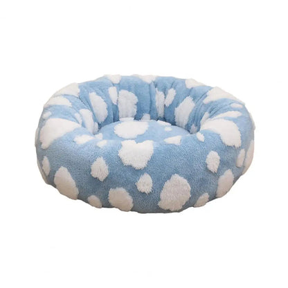 Luxury Anxiety Calming Donut Dog Bed with Anti-Slip Back for Dogs & Cats