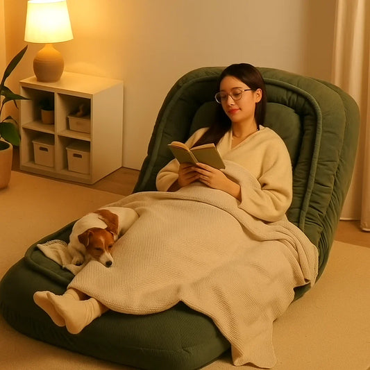 Riesiges Hondenbed für Mensen Supersoft Knuffelnest met Volledige Lichaamssteun - CouchiePuff