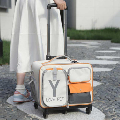 Katzen-Rollrucksack mit Rädern, Trolley-Tasche 
