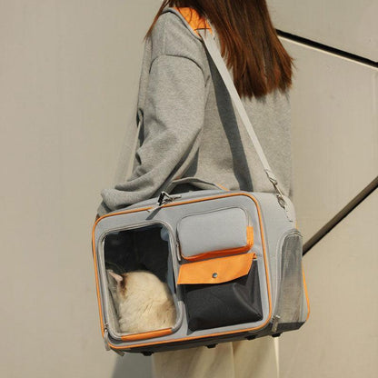 Katzen-Rollrucksack mit Rädern, Trolley-Tasche 