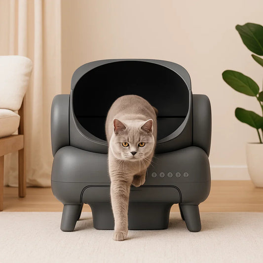 MeowMatic Litter Robot 4 – Automatisches Kattenback mit Steuerung und App-Funktion