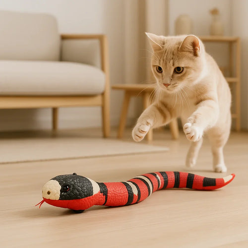 Interaktives Kattenspiel, bewegliches Spiel für Katten - Sensing Snake